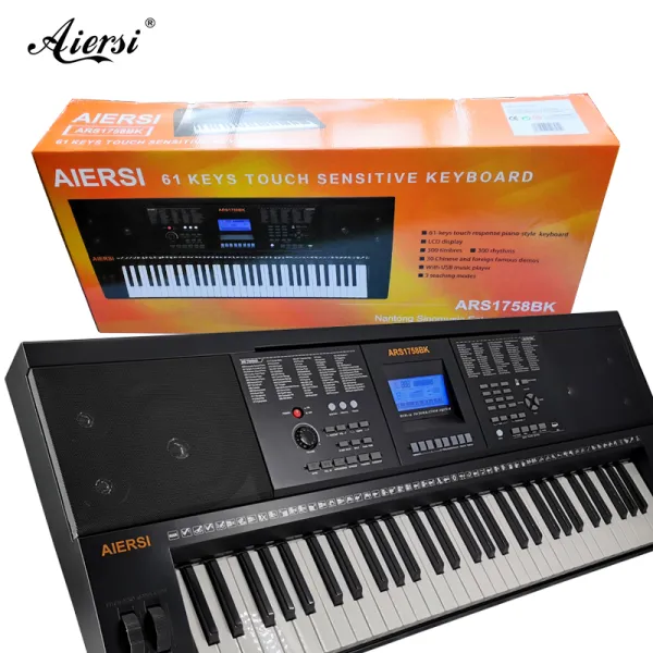 China factory supply Professional piano Keyboard 61 Keys Electronic Organ Piano suit Church and Performance