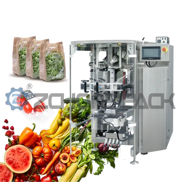 Automatic granule food vertical filling packaging machine weighing system Vegetable Pillow Bag Roll Film Bag Making Machine