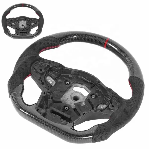 Carbon Fiber Steering Wheel Nappa Perforated Leather For TOYOTA GR Supra A90 2020+ Car Accessories