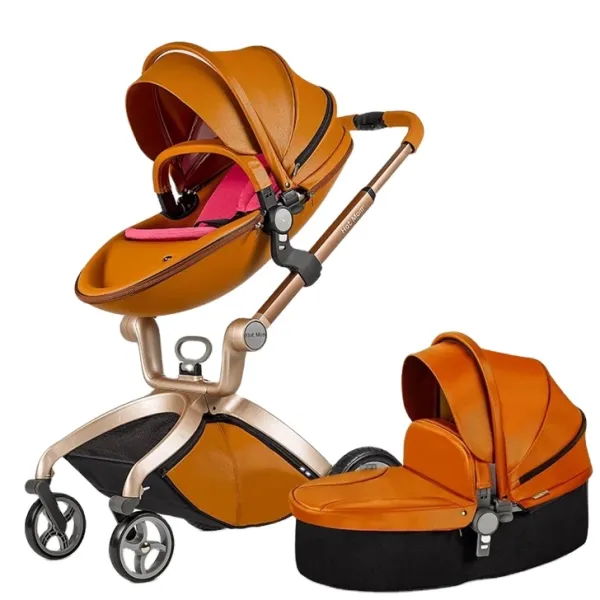 2 in 1 Luxury Baby Stroller With Separate Carrycot Baby Carriage High-landscape Pram