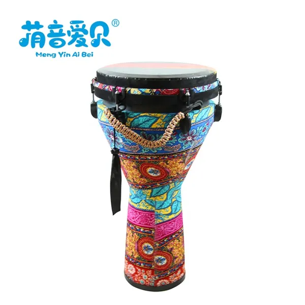 Wholesale musical instruments Hand Percussion Drum Colorful  Djembe 12 inch African Drum