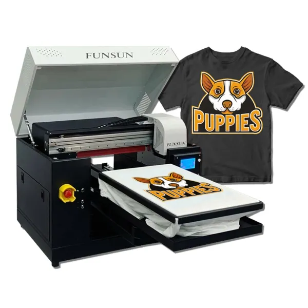 FUNSUN DTG printer digital textile printer t - shirt sweater polo silk wool cotton printing machine A3 DTG Printer