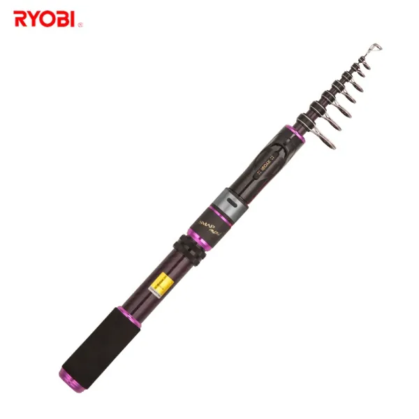 New arrival Ryobi smap mini AX High carbon fiber  2.4m telescopic fishing SURF rod and reel combo