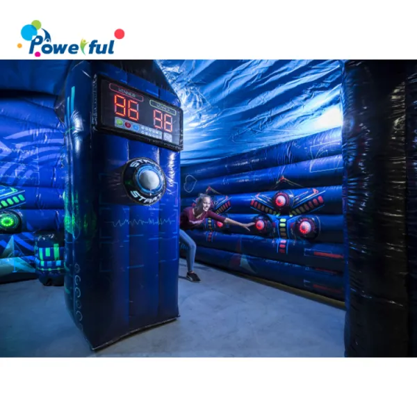 2022 New Design Interactive Inflatable Ips Shooting Game Combi Sport Arena For Children And Adults