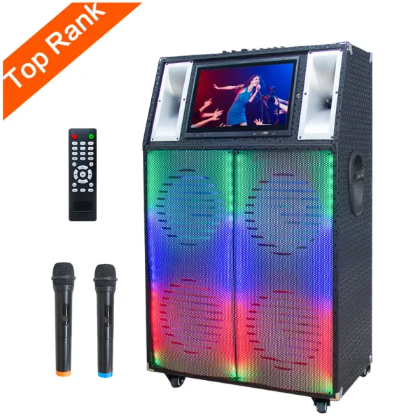 2200w Large High power sound equipment amplifiers with display wifi touch screen blue tooth USB portable led speaker