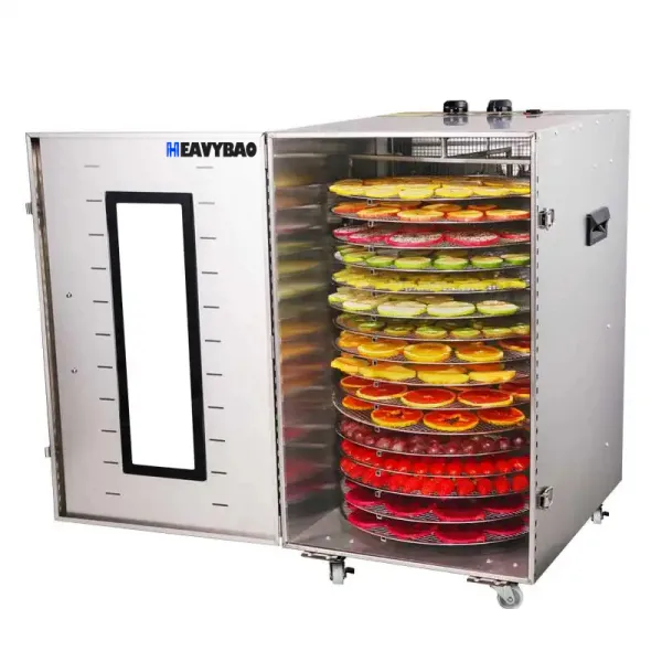 16 Trays commercial dehydrator with oil drip tray - rotary style