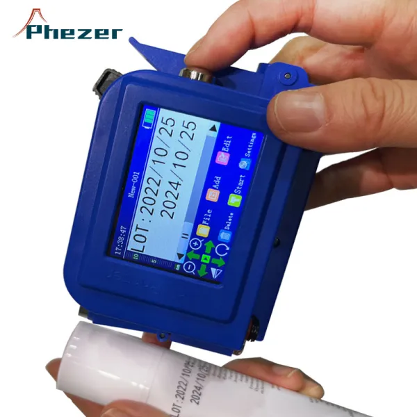Phezer 3.5 inch screen mini portable expiry date batch portable coding machine