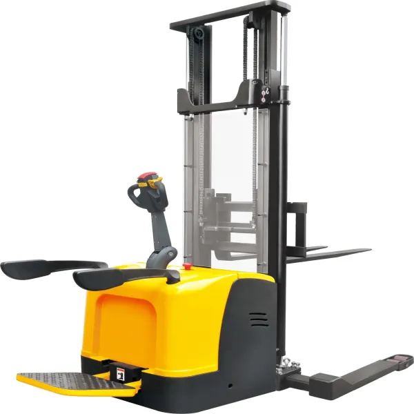 XIlin 1ton 1.2ton 1.5ton Electric Rider Straddle Stacker With Straddle Legs And Adjustable Forks