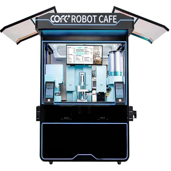 Cafe Vending Machine With Fully Automatic Ice And Hot Coffee