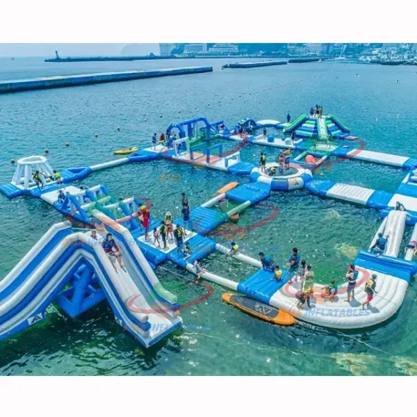 Inflatable Floating Water Park Water Toys Game,Water Play Equipment Adventure Park, Inflatable Water Park
