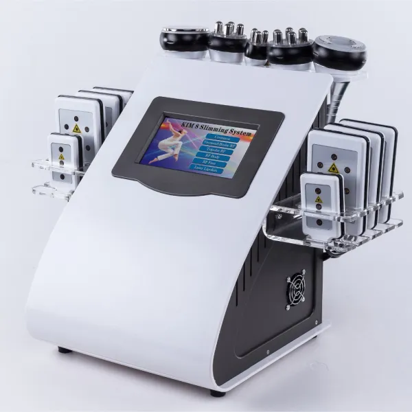 6 in 1 multifunctional 40k or 80k Vacuum Cavitation System rf lipo laser Weight loss Machine