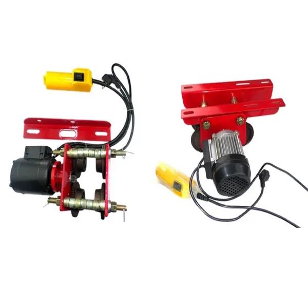 0.5T 1TMini Wire Rope Electric Motor With Monorail 1000KG Mini Hoist  I-beam Trolley