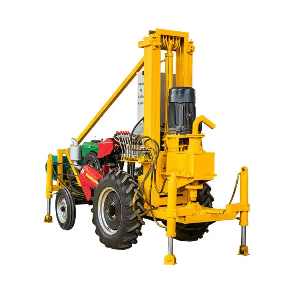 Geotechnical Drill Rig Tractor Mounted Rotary Water Well Drill Machine On Trailer