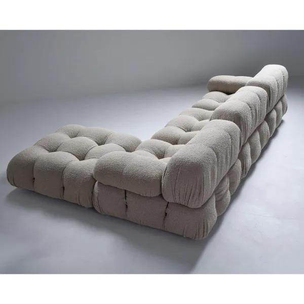 Living Room Furniture Velvet Fabric Leather  Modular Sofa  By Mario Bellini