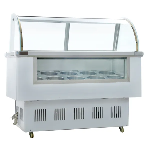 LVKE Italy 10 Barrel Ice Cream Display Cabinet For Cold Drink Bar