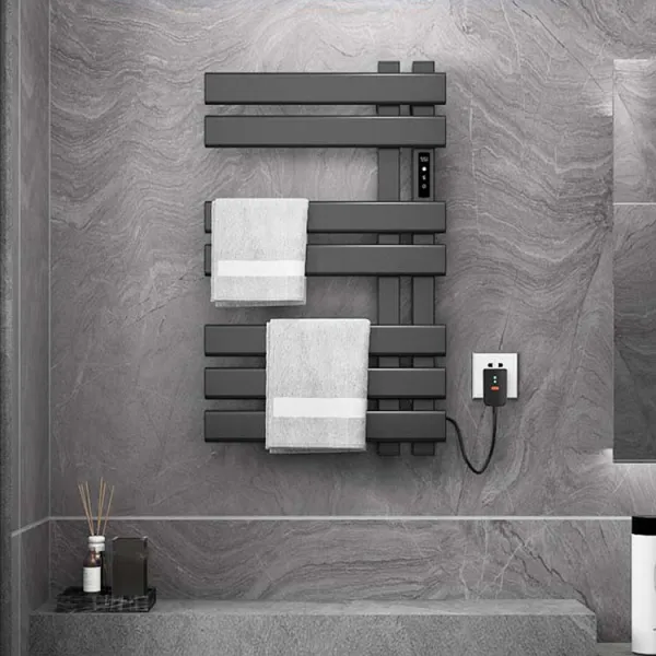Bathroom Radiators Electric Heating Towel Warmer Dryer Rack Wall Mounted Smart Bath Towel Rail Racks with Thermostat