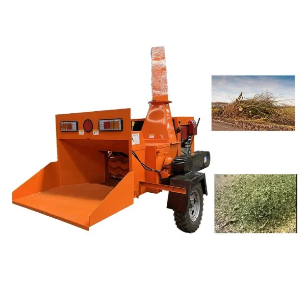 HR Diesel-Powered Fully Automatic Branch Crusher Crop Straw Shredder Machine Orchard Greening Residual Branch Chipper