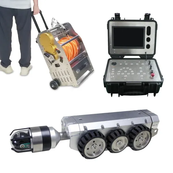 200 meter Pipe Inspection Video Camera Urban Pipe Inspection Robot