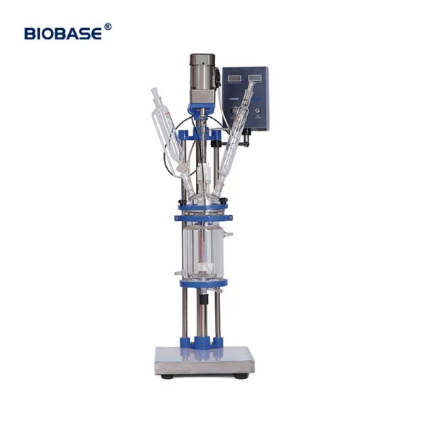 Biobase Jacketed Glass Reactor JGR-1L with GG17 high borosilicate glass Reactor for Lab