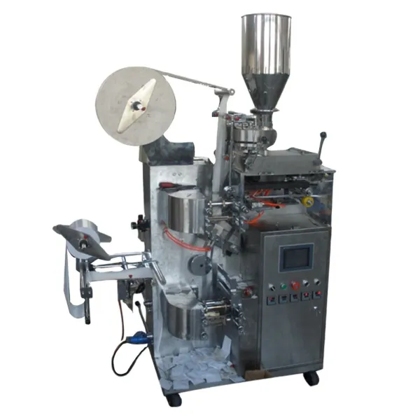 Heat sealing material  single double chamber flat Tea Bag Packing Machine for filter paper