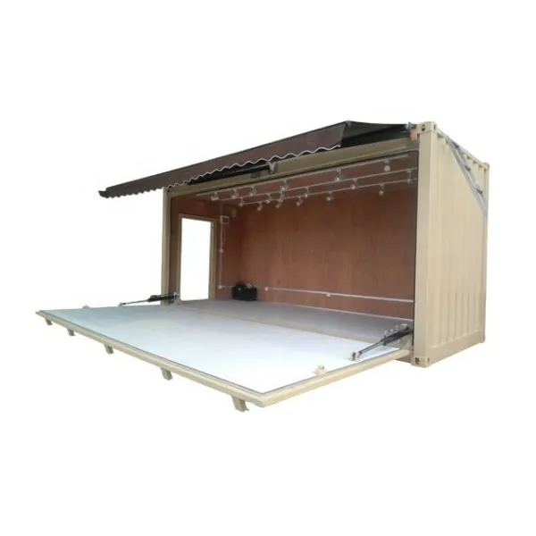 Electric Hydraulic Expandable Drop Down Showroom Bar Prefabricated House 20ft Shipping Container Coffee Shop