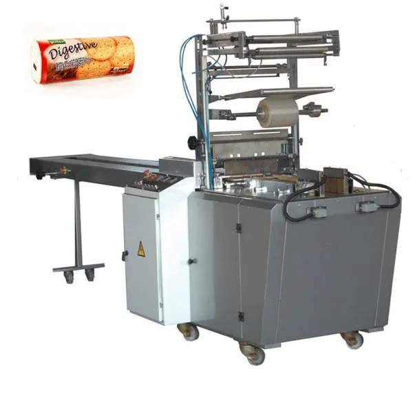 High Quality Automatic X-Fold Wrapping Machine for Biscuit on Edge