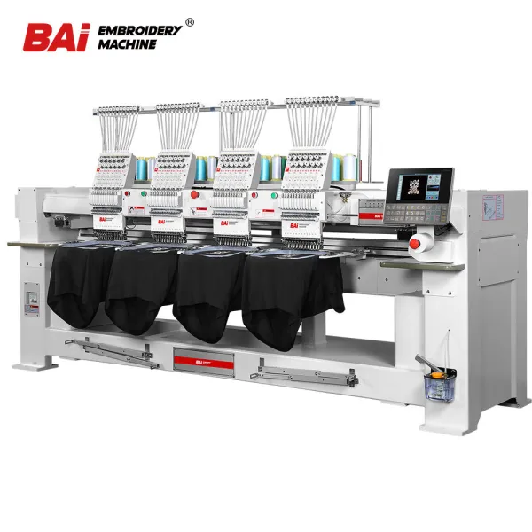 BAI big area 4 heads 12 15 needles computerized industrial flat embroidery machine