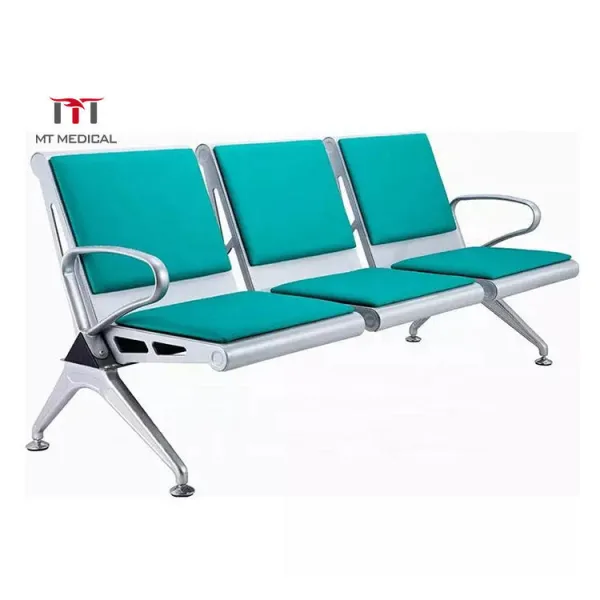 MT Medical Leather Steel 2 3 4 5 Seater Medical Office For Hospital Reception waiting chair