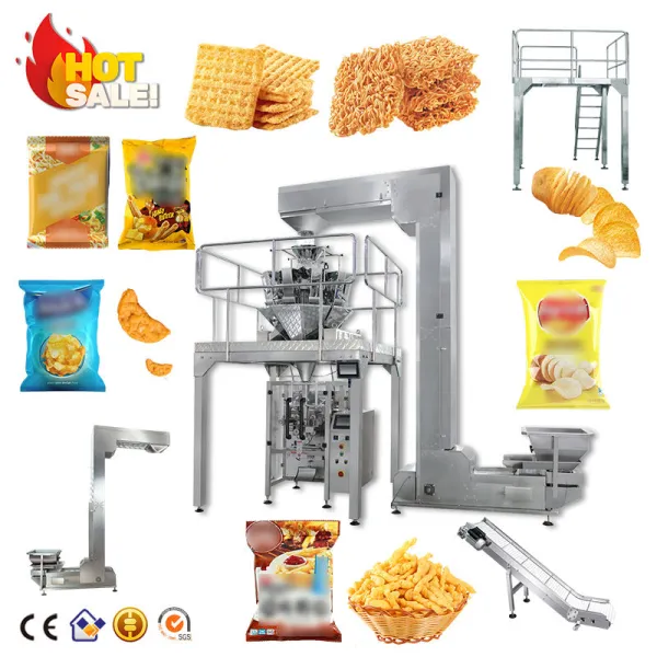 Automatic Weighing Packing Machine For Puffed Popcorn And potato chips packaging machine