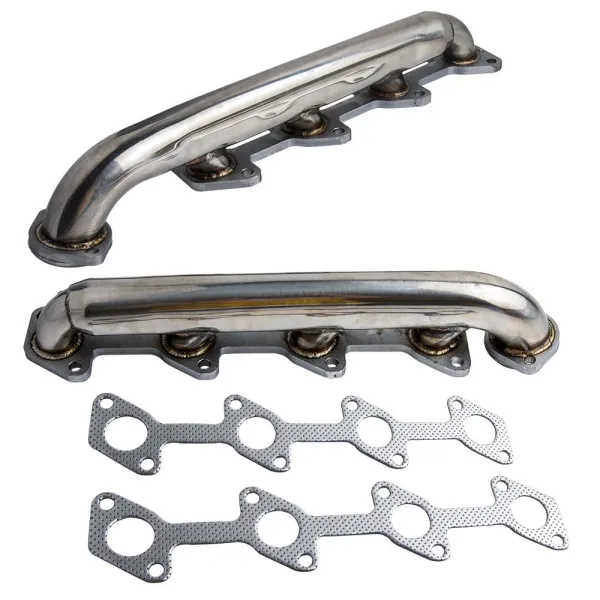 maxpeedingrods Exhaust Manifolds Headers For Ford Powerstroke F250 F350 6.0 03-07