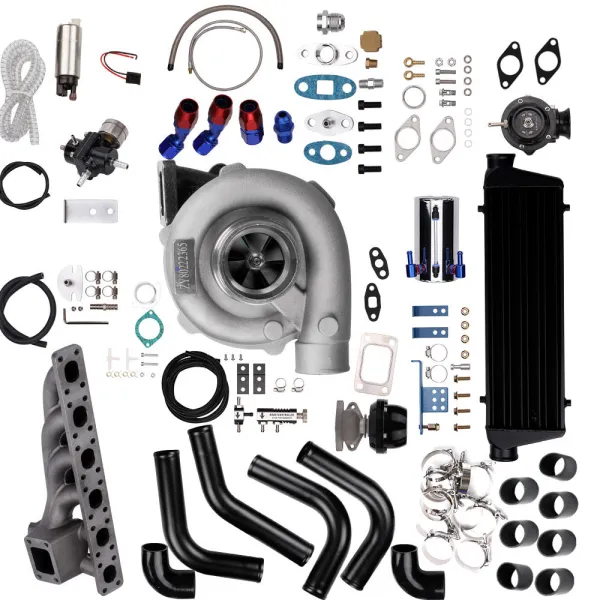 T4 T04E Turbo+Intercooler+Manifold+BOV+Wastegate Kit Turbokit For BMW E36 E46 323Ci 325is 323i