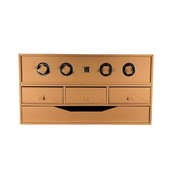2023 Newly Designed Wardrobe Watch Storage Leather Cabinet For Cloakroom