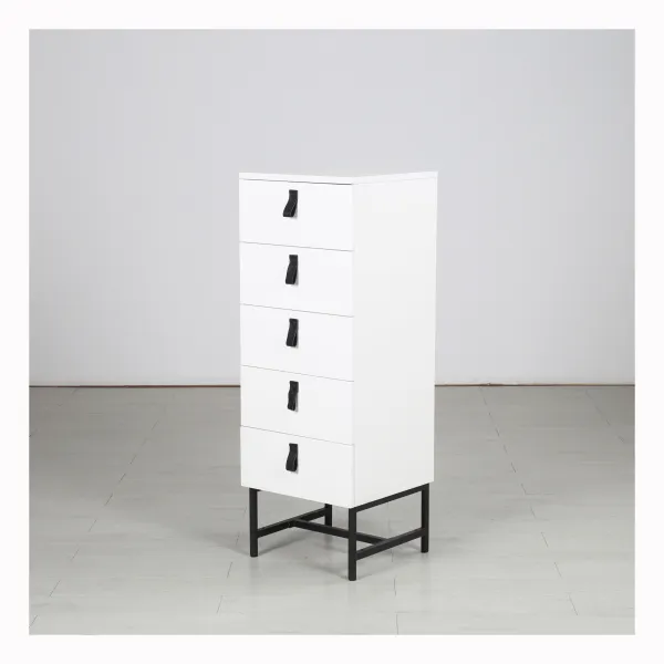 Modern Furniture Nightstand Bedside Night Table With 5 Drawers