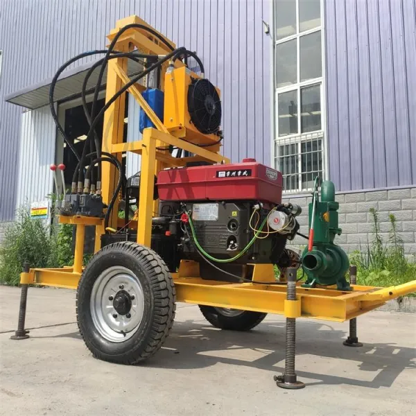 2020 Small Water Well Drilling Machine Exploration Mini Drilling Rig Machine With Trailer