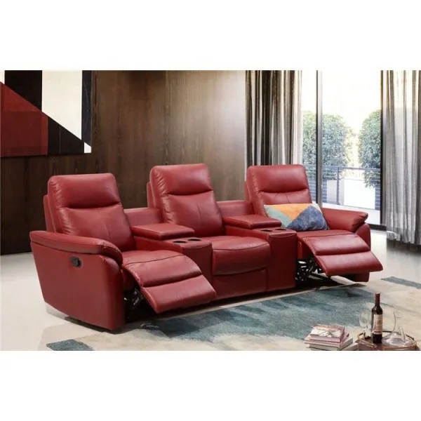Home Theater Furniture Electric Cinema Sofa Leather Re-cliner Chair For Private Theatre