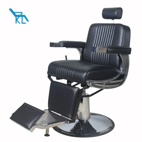 Barber Vintage Heavy Duty Recline Salon Chair Hydraulic Metallic Men's Grooming Barber Chair