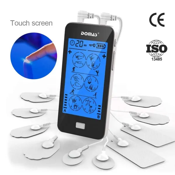 DOMAS Portable Body Health Care Back Neck Pain Relief Medical Equipment TENS Unit with Touch Screen