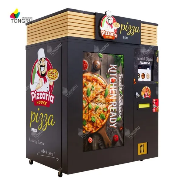 55 Inch Touch Screen Hot Food Pizza Making Machines Distributeur Automatic Lets Pizza Vending Machine