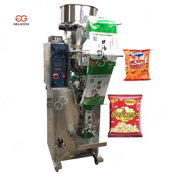 GG-480 Automatic Chin Chin Peanut Kurkure Pouch Packaging Popcorn Packing Machine