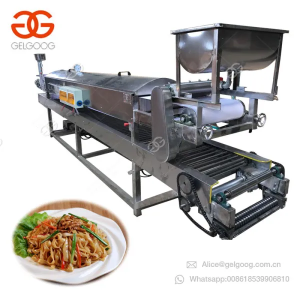 Automatic Steam Fresh Pho Noolde Extruder Press Roll Maker Vietnam Vermicelli Steamer Cold Fresh Rice Noodle Making Machine
