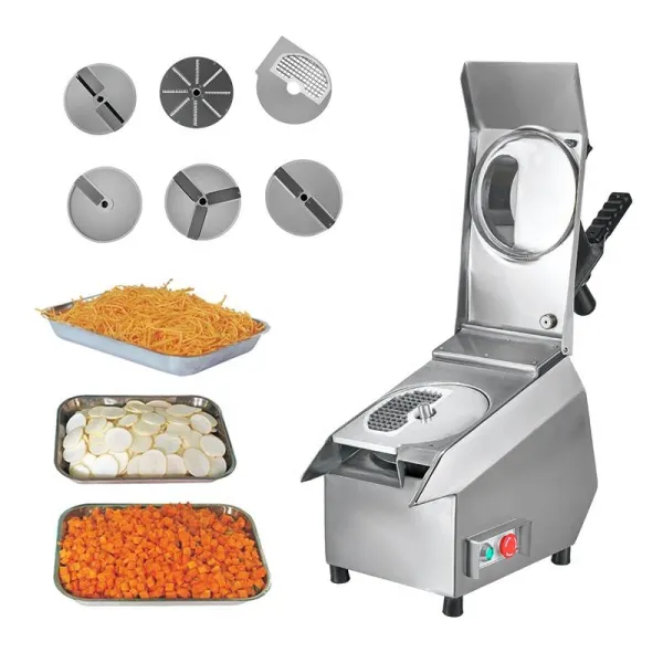 Vegetable Slicer/Commercial Electric Vegetable Cutter/Food Processor Potato Chips Carrot Melon Dicing Cutting Machine