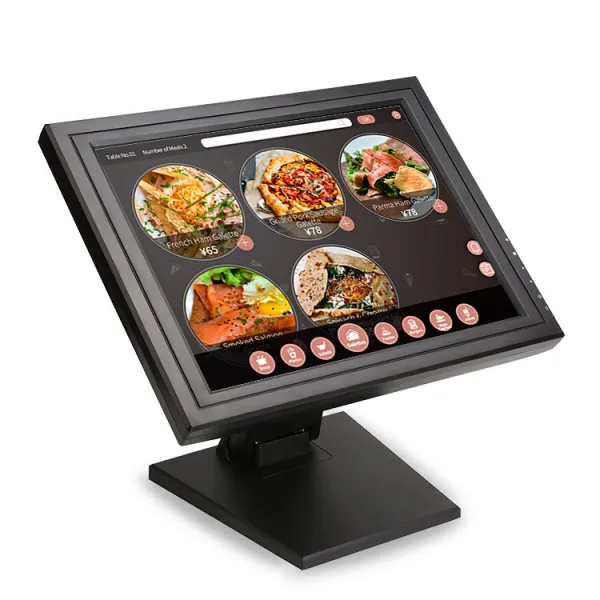 Adjustable Stand Wall Mount 1280x1024 Sensitive Touch 17" POS Touch Monitor