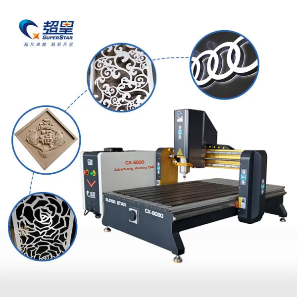 600X900mm 4-Axis Micro Woodworking Engraving CNC Machine Tool For Wood Plate Engraving