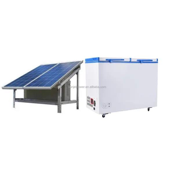12VDC/24VDC Solar Freezer System - 80W DC Chest Freezer and Refrigerator with 268L Capacity