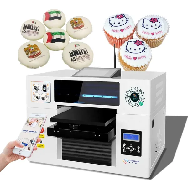 Cake Printer Edible Inks A3 Food Printer Mobile APP DIY Pictures Online Customize Macaron, Chocolate, Cookies