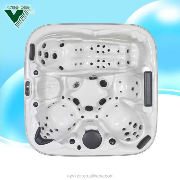 5-Person Hot Tub with TV, Fountain, LED Lights