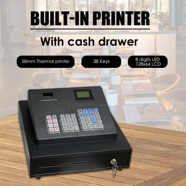 58mm Thermal Printer Retail All In One POS System with Cash Drawer for  ECR600