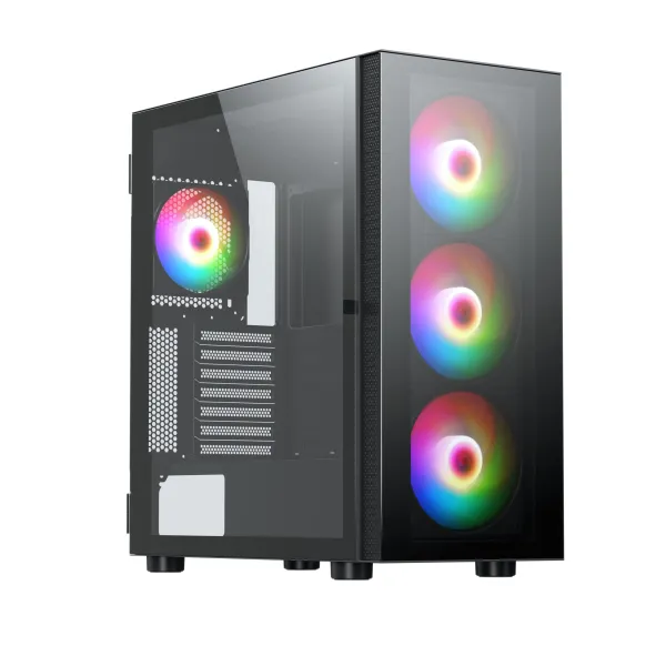 Tecnomall Desktop PC 240 Water Cooling Computer ATX USB3.0 HD Case With LED Light And RGB Fan For Computer Cases &amp; Towers