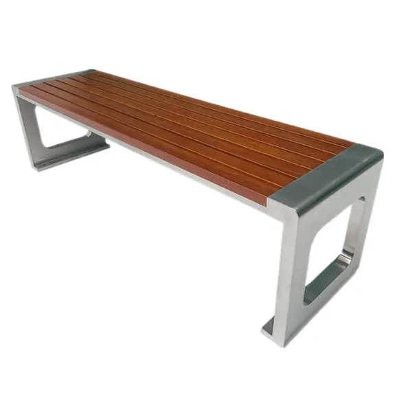 Outdoor park garden recycled plastic wood bench seating outdoor shopping mall street exterior bench seat outside backless bench