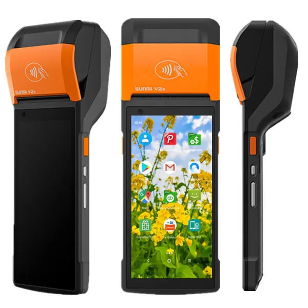 Modern SUNMI V2S Handheld Pos System Wifi NFC GMS Scanner Google Playstore Android 11 Billing Machine Touch Screen